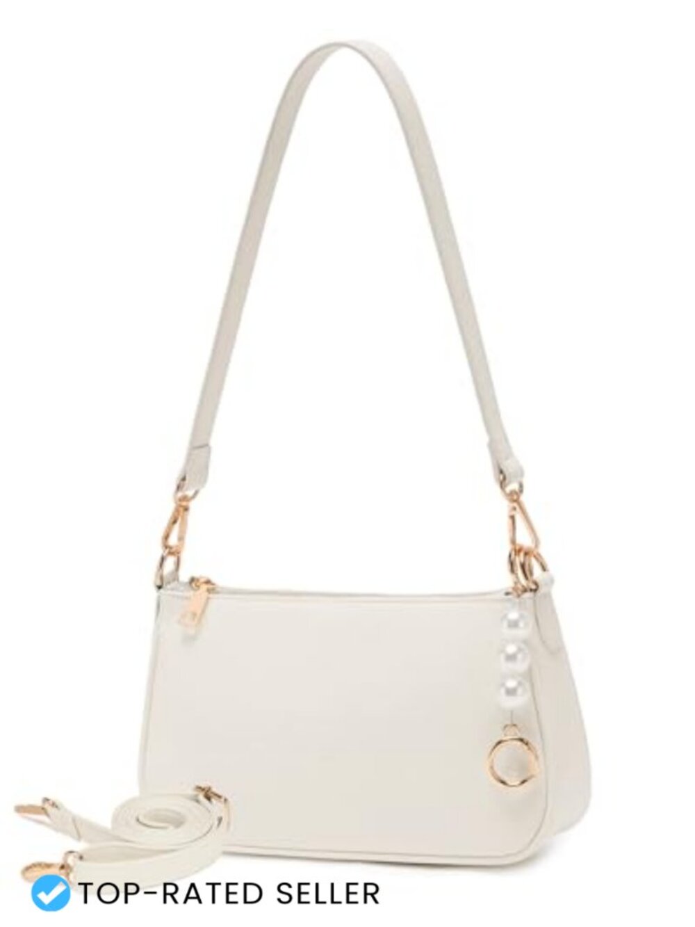 Vegan Leather Crossbody Bag Small Hobo Shoulder Purse 3 Straps
